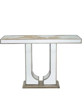 Пристенная консоль Магнолия с зеркальными панелями 120X40X79 CM