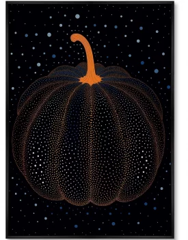 Постер на холсте Pumpkin sparkling in the night 75X105 CM