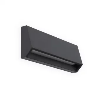 Уличное настенное бра Must-3 тёмно-серое 8X21.7X3.5 CM