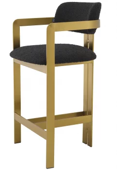 Полубарный стул Donato 53X45X97 CM с чёрной обивкой