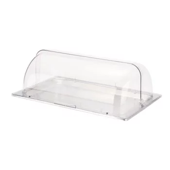 Поднос для выкладки 53*32,5*19 см нерж. с пласт. Roll-top крышкой SUNNEX