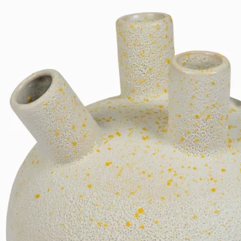 Бежевая керамическая ваза Beige Oblic 24X24X26 CM