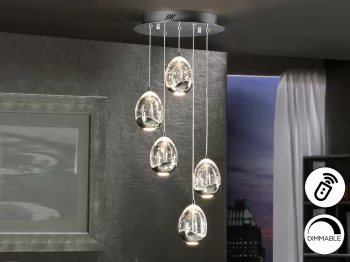 Люстра Rocio LED 5L DIM хром 30X30X80 CM