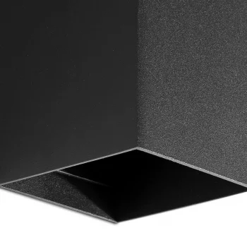 Настенный светильник Lune квадратный черный 2xGU10 15.5X8X6.5 CM