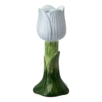 Подсвечник floret голубого цвета из коллекции blossom, 20 см