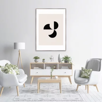 Репродукция на холсте Three dimensions of core 75X105 CM