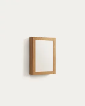 Зеркальный аптечный шкафчик из массива тика Plubia 50X14X70 CM