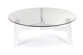 Журнальный стол Вуд Белый 90X35X90 CM