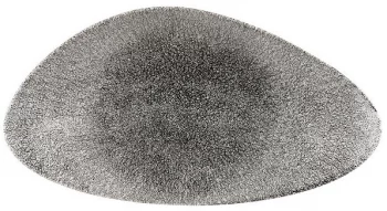 Тарелка треугольная Raku Quartz Black 35X17 CM
