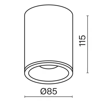 Накладной потолочный светильник Зум 8.5X8.5X11.5 CM