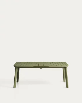 Раскладной уличный стол Izola из алюминия с зелёным покрытием 185X100X77 CM