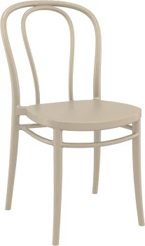 Стул пластиковый Victor 42X55X58 CM бежевый