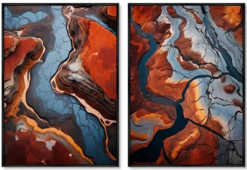 Набор из двух постеров на холсте Stone Color Palettes  75X105 / 75X105 CM