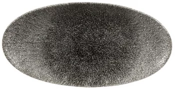 Блюдо овальное Raku Quartz Black 30X15 CM