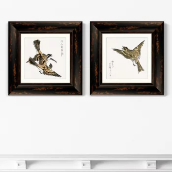 Диптих Japanese Yellow-throated Bunting 36X36 / 36X36 CM