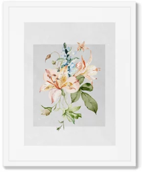 Комплект постеров Floral set in pale shades No9 42X52 / 42X52 / 42X52 / 42X52 CM