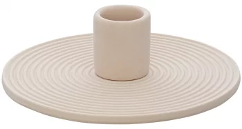 Подсвечник из керамики Essential 12X12X4 CM бежевого цвета