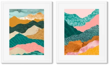 Набор из двух постеров Layered mountains 42X52 / 42X52 CM