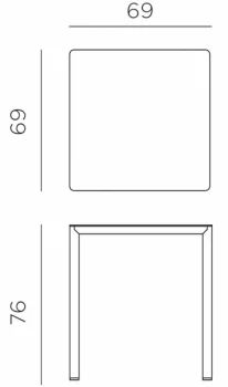 Стол обеденный Piave 69X69X76 CM