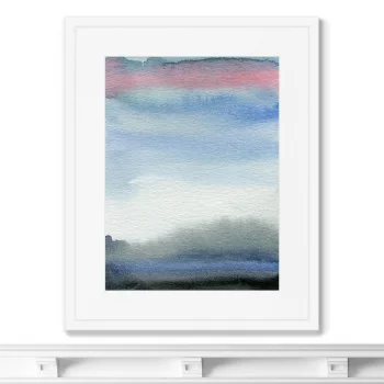 Постер в раме Evening sky over the lake 42X52 CM