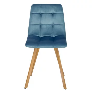 Комплект из 2 стульев Easy тёмно-бирюзовый с ножками под дерево 45X55X88 CM
