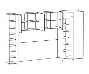 Кроватный блок Modus 48 373X95,7X233 CM
