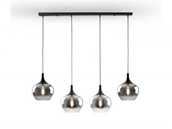 Люстра Opaz 4L черный/дымчатый 109X19X120 CM