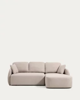 Диван-кровать с шезлонгом справа Laira бежевый шенилл 246X170X89 CM