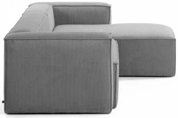 Трёхместный угловой диван Blok 300X174X69 CM серого цвета