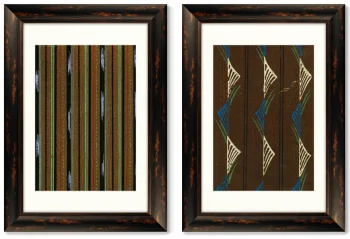 Диптих Vintage print of Japanese textile 51X71 / 51X71 CM