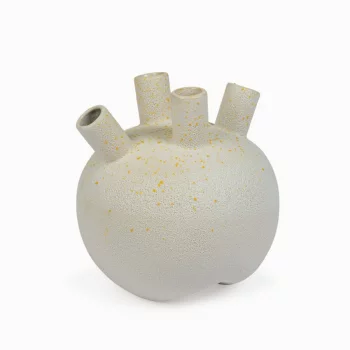 Бежевая керамическая ваза Beige Oblic 24X24X26 CM