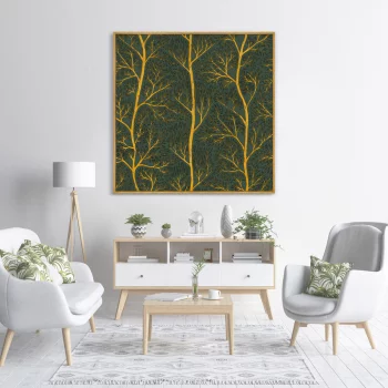 Постер на холсте Symphony of leaves 105X105 CM