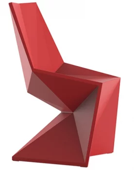 Стул Vertex 53X53X86 CM матового красного цвета
