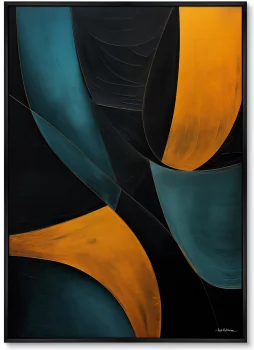 Постер на холсте Day and night in geometry 75X105 CM