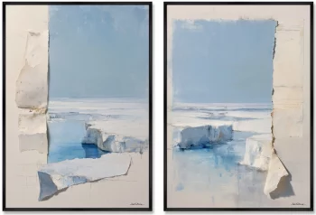 Набор из двух постеров на холсте Movement of Ice Fields 75X105 / 75X105 CM