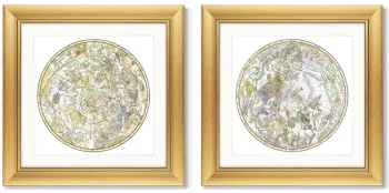Диптих Sterrenkaart 61X61 / 61X61 CM