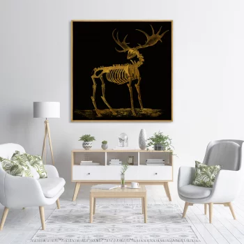 Постер на холсте The Deer bone structures 105X105 CM