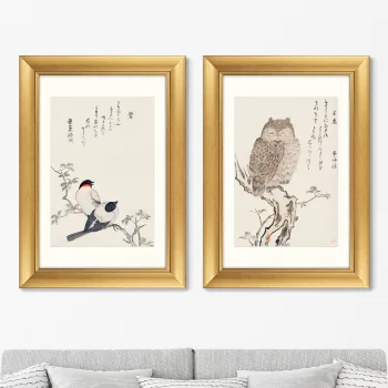 Диптих Smart owl watching 51X71 / 51X71 CM