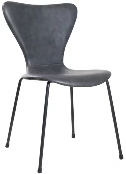 Стул Seven Leather 47X52X80 CM серый