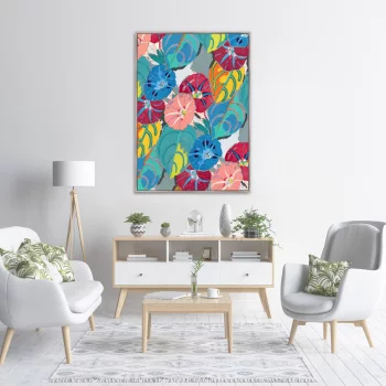 Постер на холсте Colorful vintage art deco pattern 75X105 CM