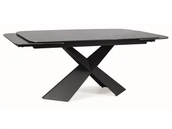 Стол обеденный Signal AVANGARD II Ceramic 160 раскладной (черный Versace black/черный мат)