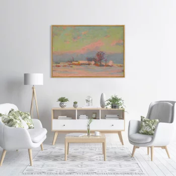 Постер на холсте Winter evening 105X75 CM