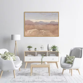 Постер на холсте A Mountainous View North Wales 105X75 CM