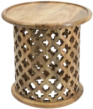 Набор столиков из манго Drum 41X41X41 / 43X43X46 CM