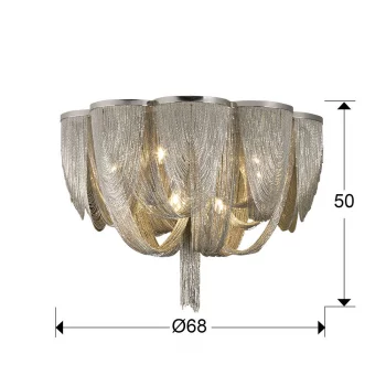 Потолочная люстра Minerva 10L DIM 68X50 CM