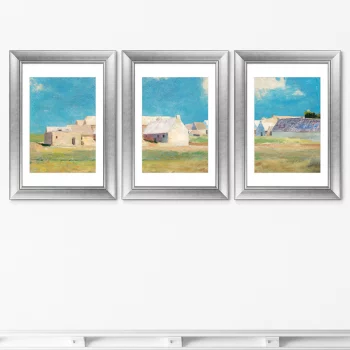 Набор из 3-х картин Breton Village 51X71 / 51X71 CM 