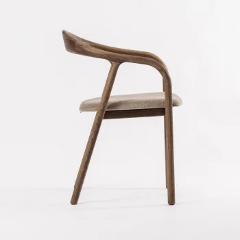 Стул Лугано бежево-коричневая ткань дуб тон терра 51X55X78 CM