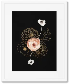 Тетраптих Golden flowers 42X52 / 42X52 / 42X52 / 42X52 CM