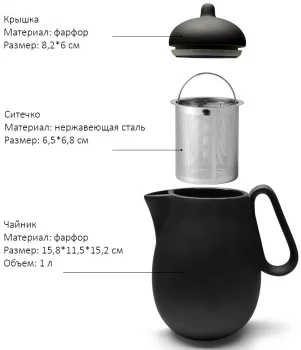 Чайник заварочный с ситечком Nina 1 L