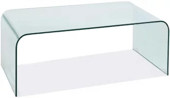 Стол журнальный из гнутого стекла Priam 120X60X42 CM